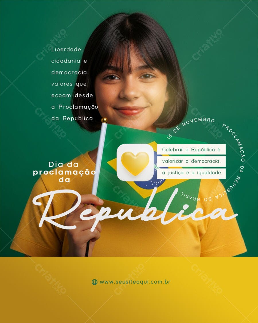 Flyer Dia da Proclamação da República PSD Editável