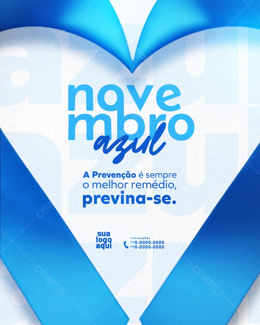 Flyer Novembro Azul Prevenção Câncer Próstata PSD Editável
