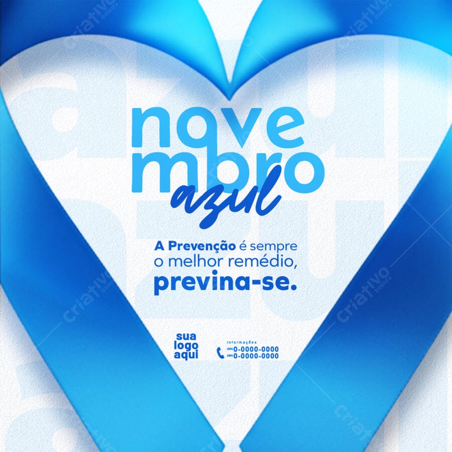 Flyer para Campanha Novembro Azul PSD Editável