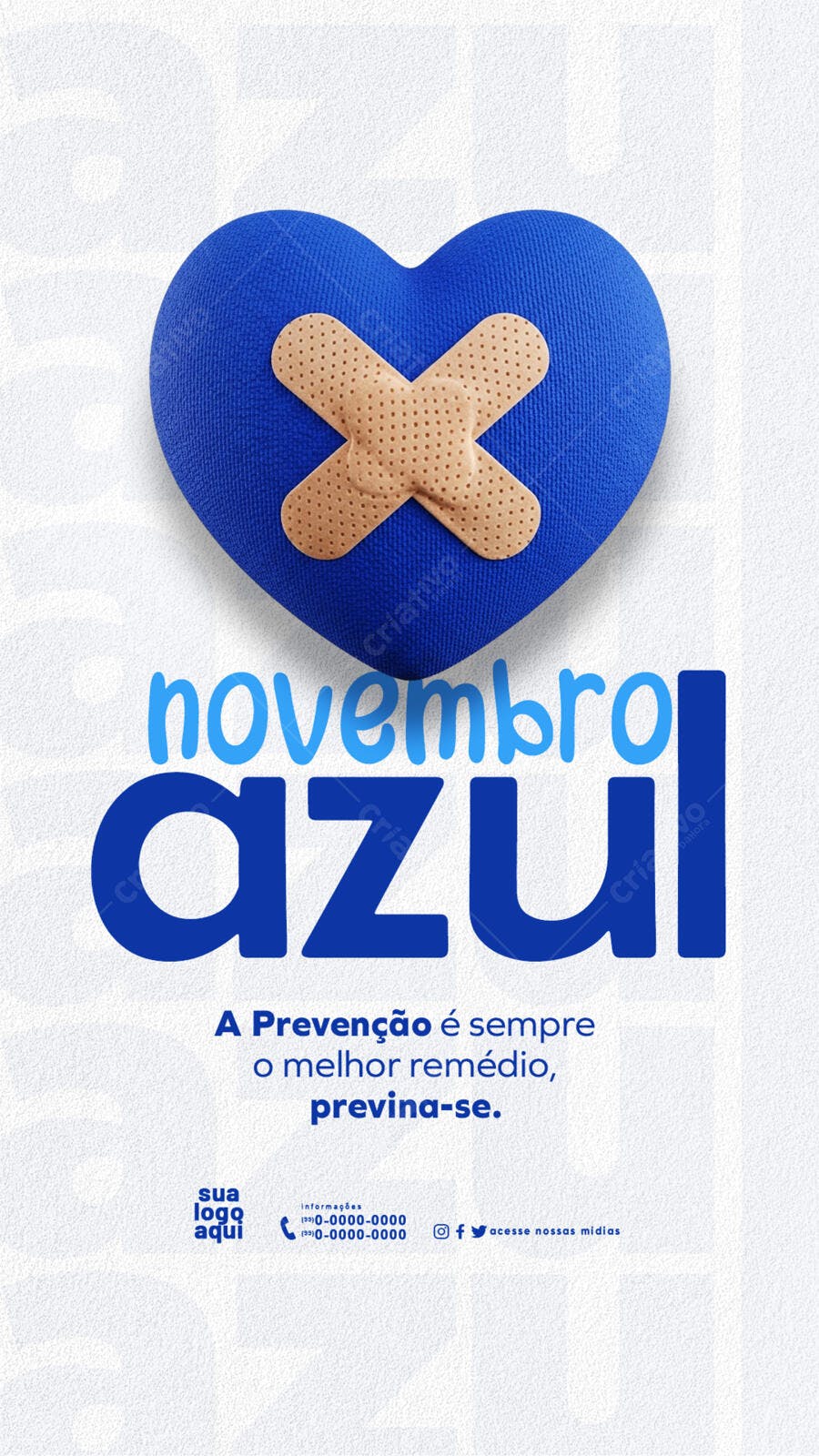 Flyer Novembro Azul Conscientização PSD Editável