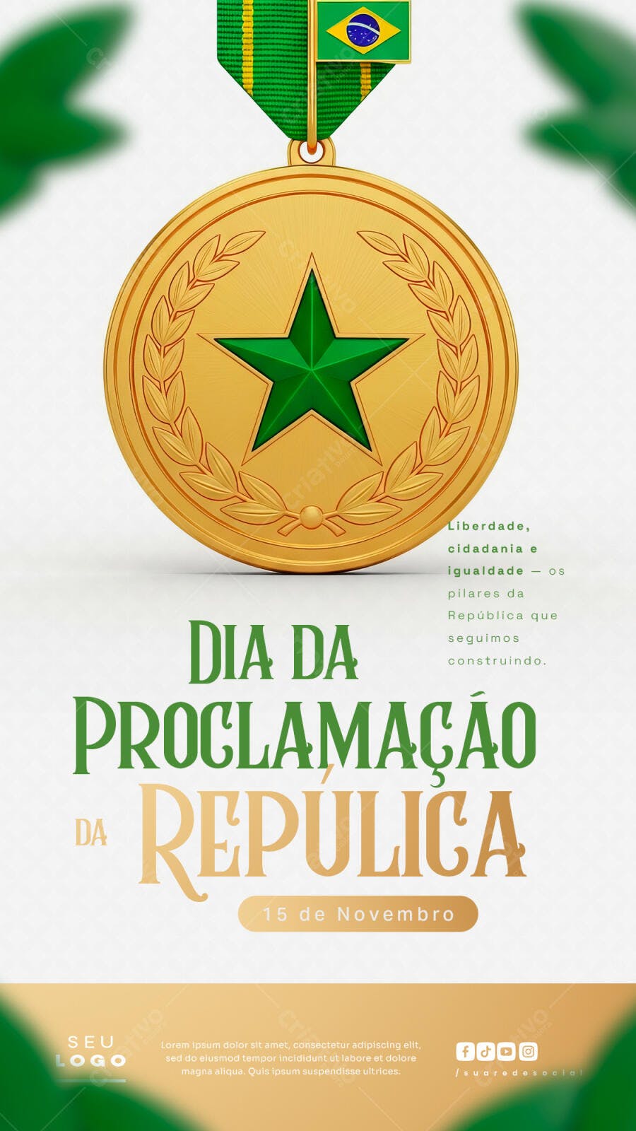 Post Social Media Dia da Proclamação da República PSD Editável