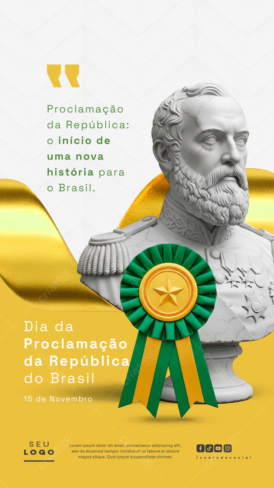 Flyer Proclamação da República do Brasil PSD Editável