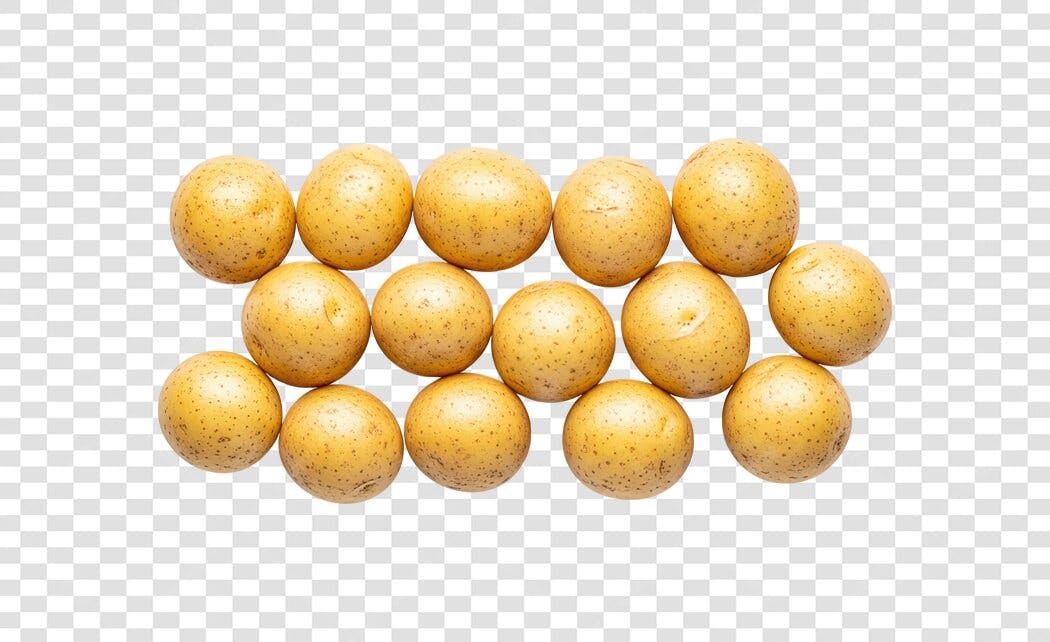 Elemento Gráfico Batatas Frescas Amarelas para Receitas Culinárias PNG com fundo transparente