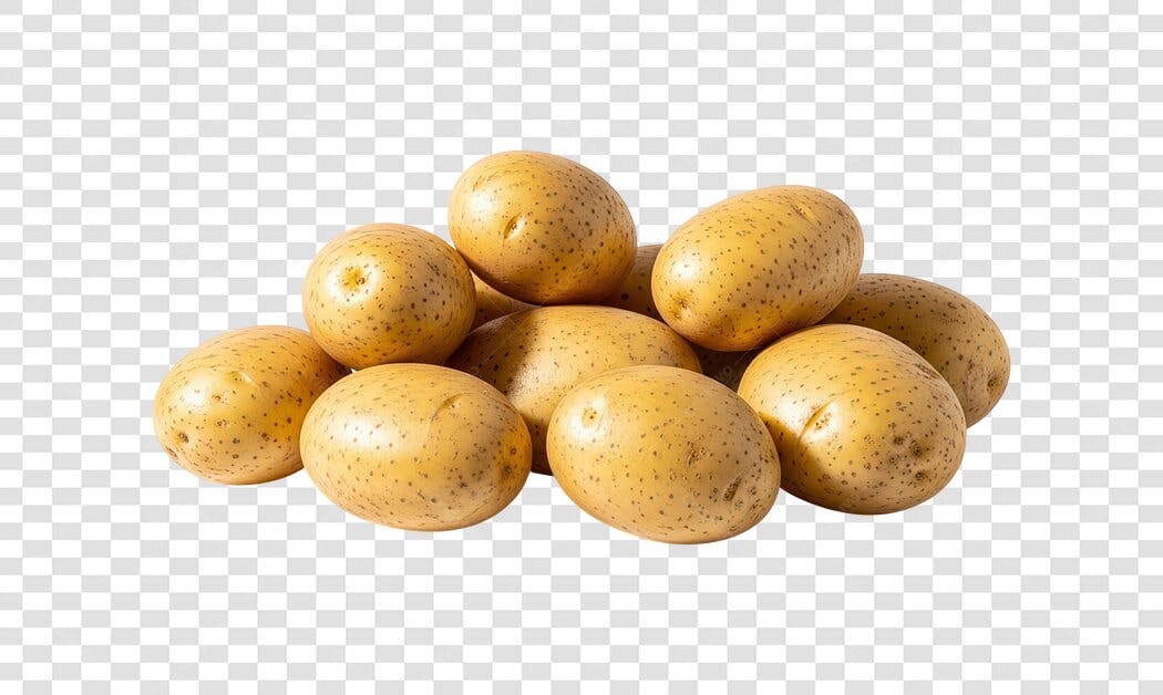 Pilha de Batatas Frescas PNG com fundo transparente para culinária e mercado