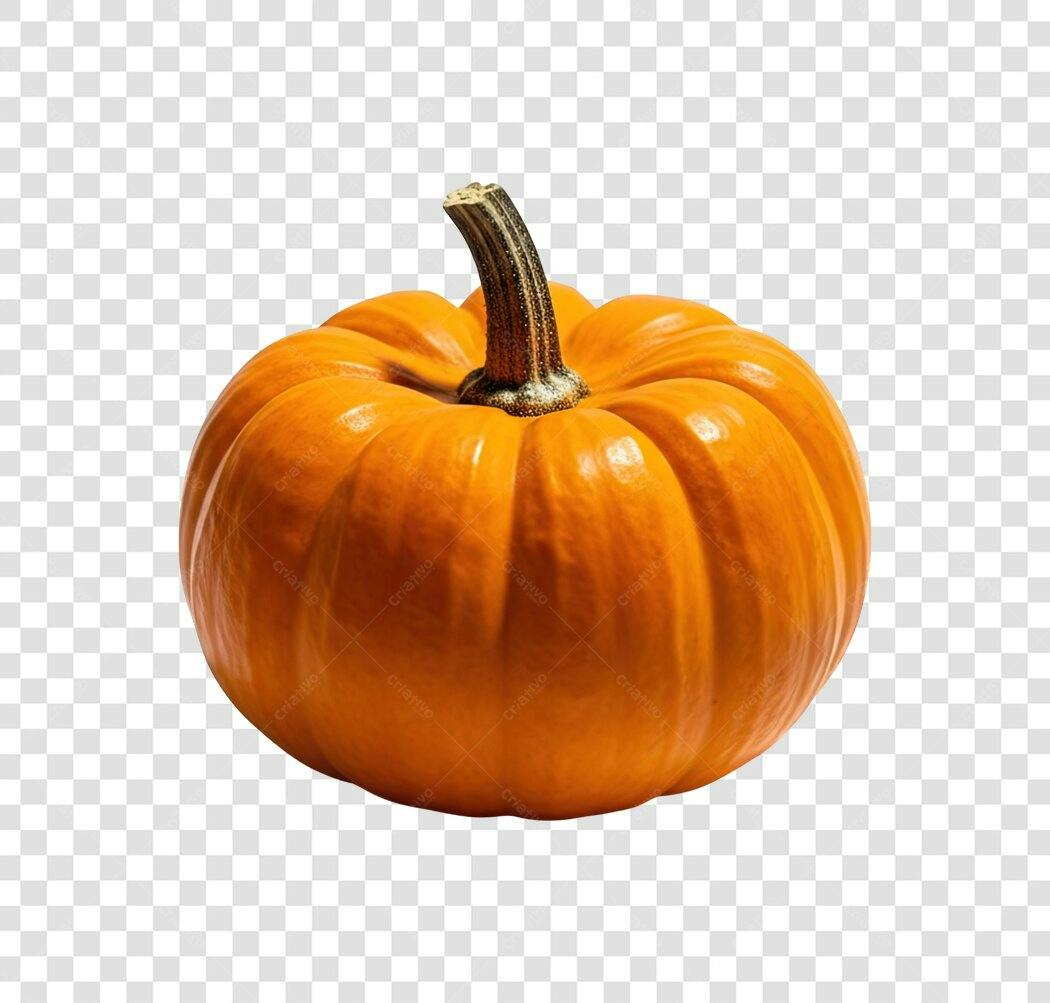 Abóbora Laranja para Halloween e Outono PNG com fundo transparente