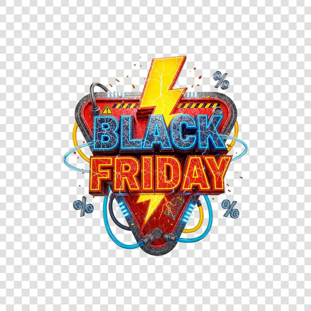 Selo para Black Friday 29 de Novembro Eletrizante PNG com fundo transparente