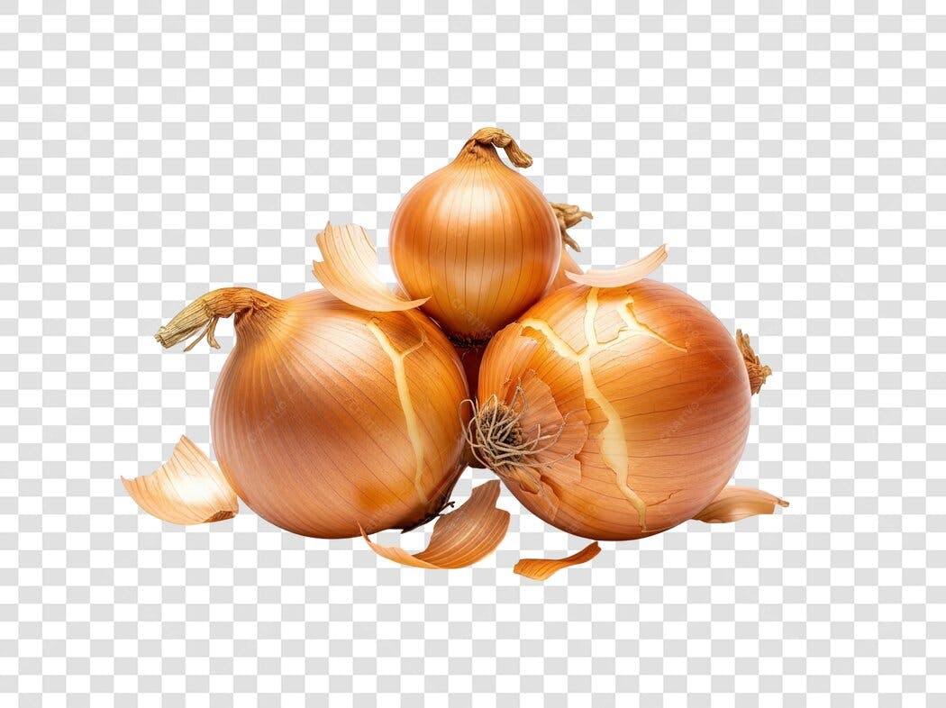PNG Cebolas marrons inteiras ingredientes culinários com fundo transparente