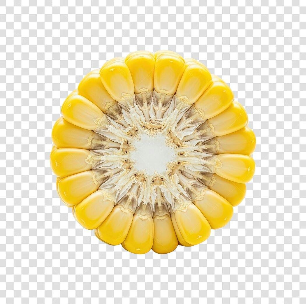 Fatia de Milho Amarelo Fresco PNG com fundo transparente