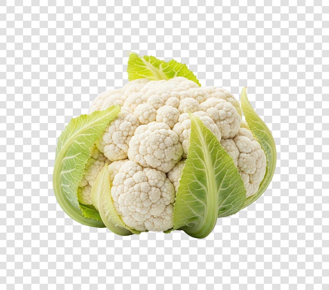 Couve-flor Fresca para Receitas Saudáveis PNG com fundo transparente