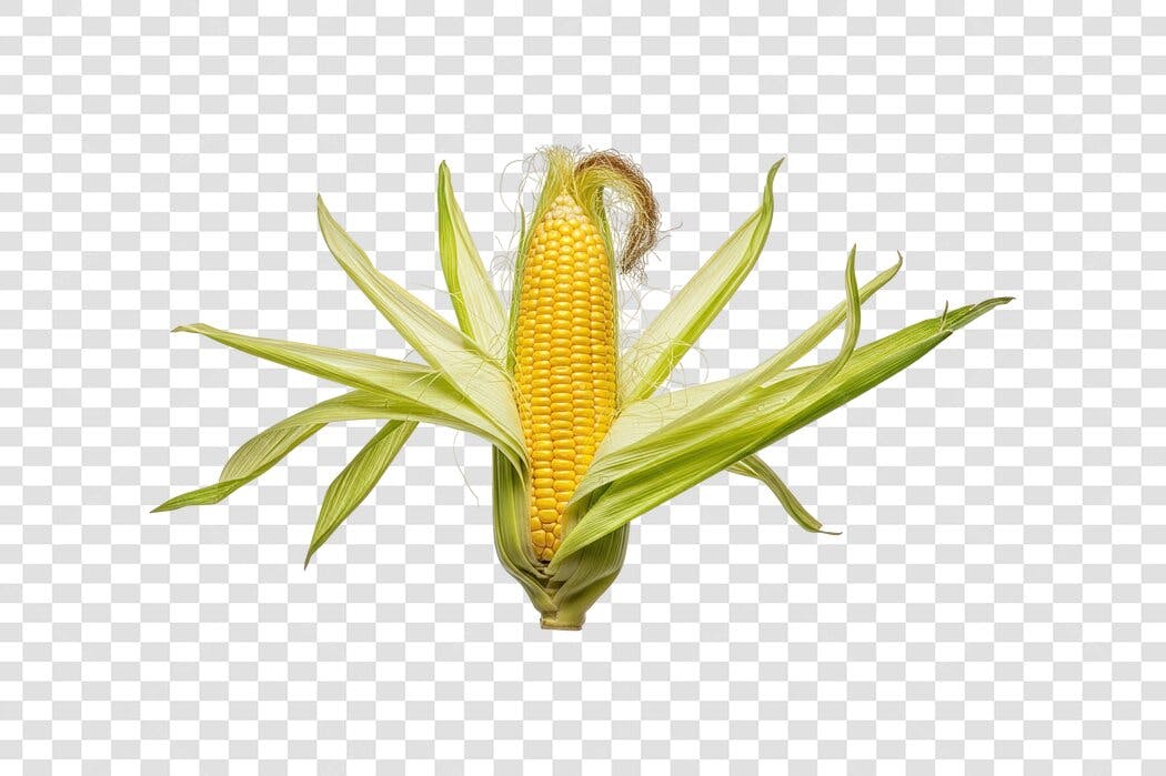 Milho Fresco Amarelo e Verde PNG com fundo transparente