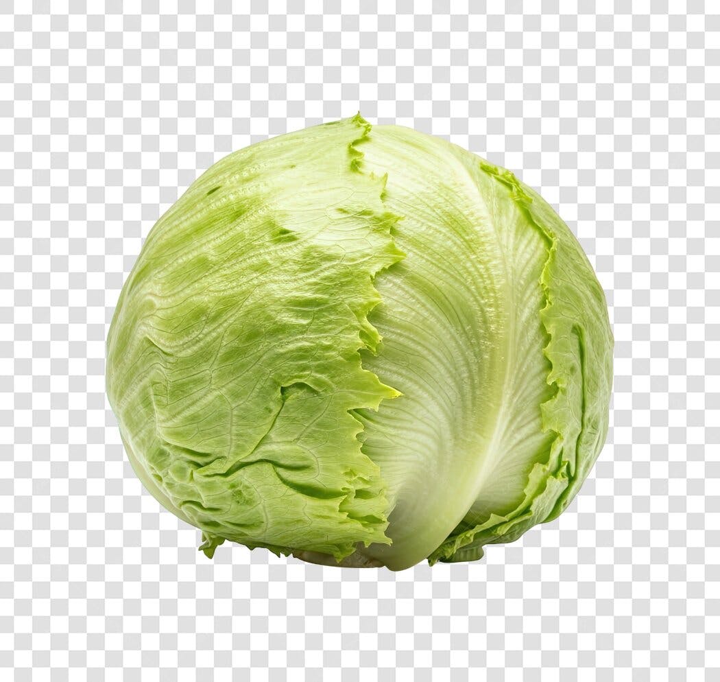 Alface Fresca Saudável Verde Clara PNG com fundo transparente