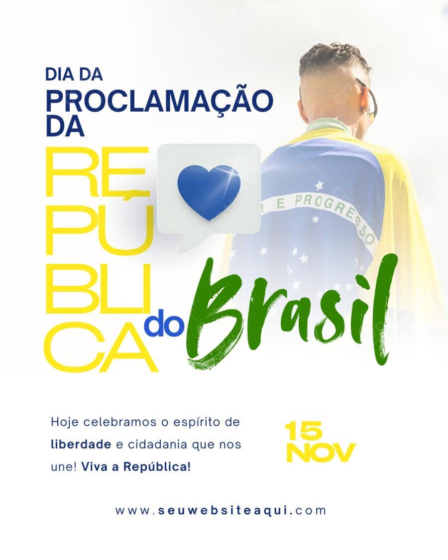 Post Instagram Dia da Proclamação da República Brasilista Editável no Canva