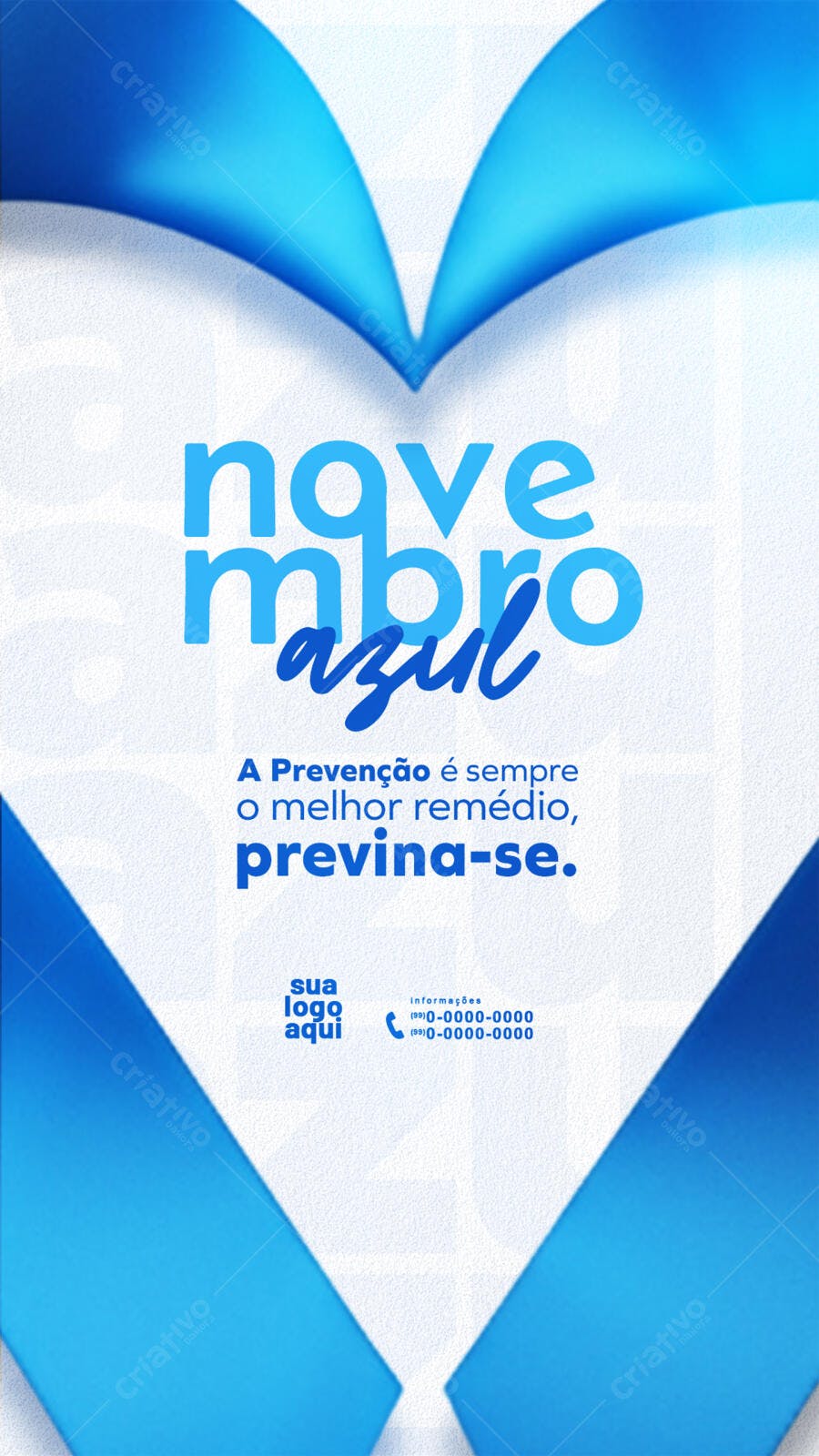 Flyer Novembro Azul Campanha de Prevenção PSD Editável