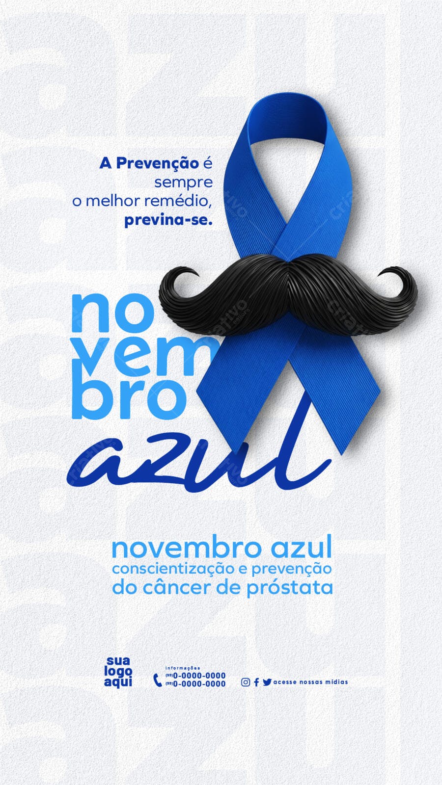 Flyer Novembro Azul Câncer de Próstata PSD Editável