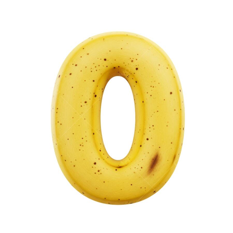 Imagem Número 0 de Banana Amarela 3D PNG com fundo transparente