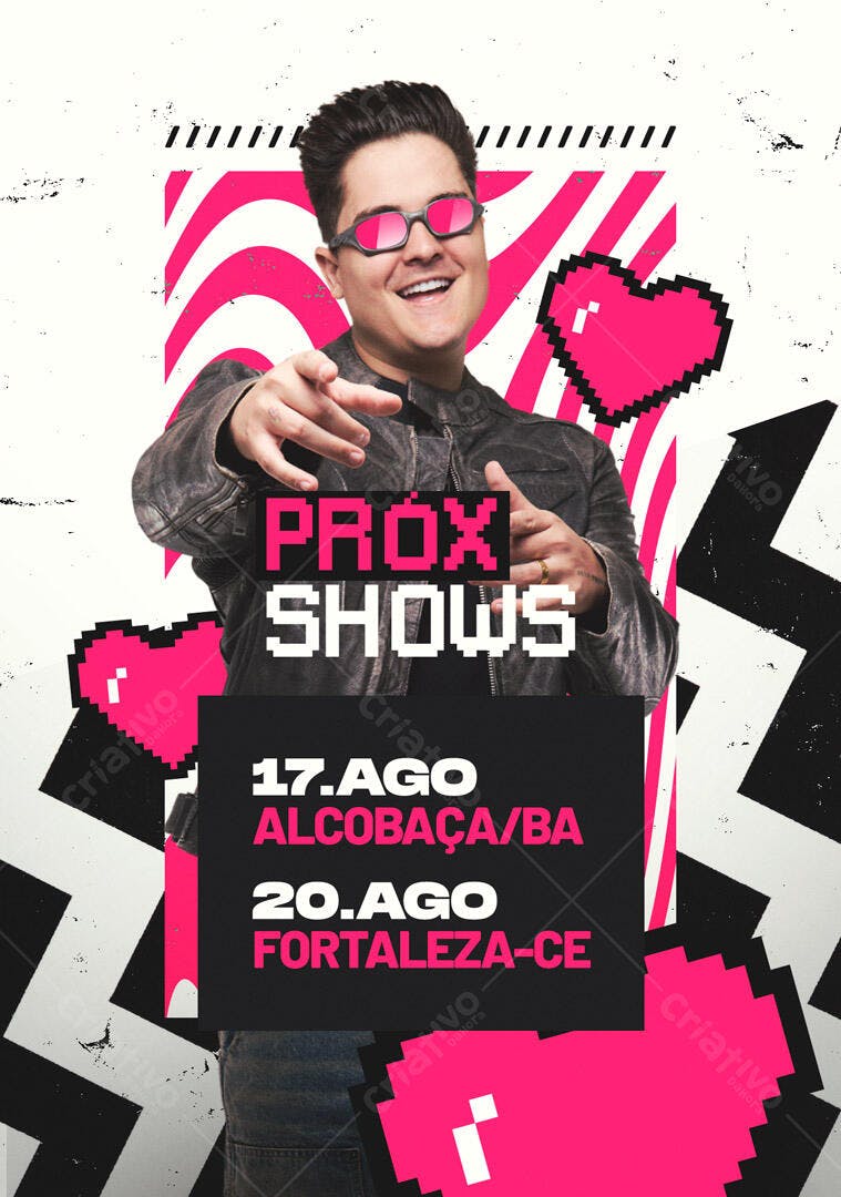 Flyer de Divulgação de Shows PSD Editável