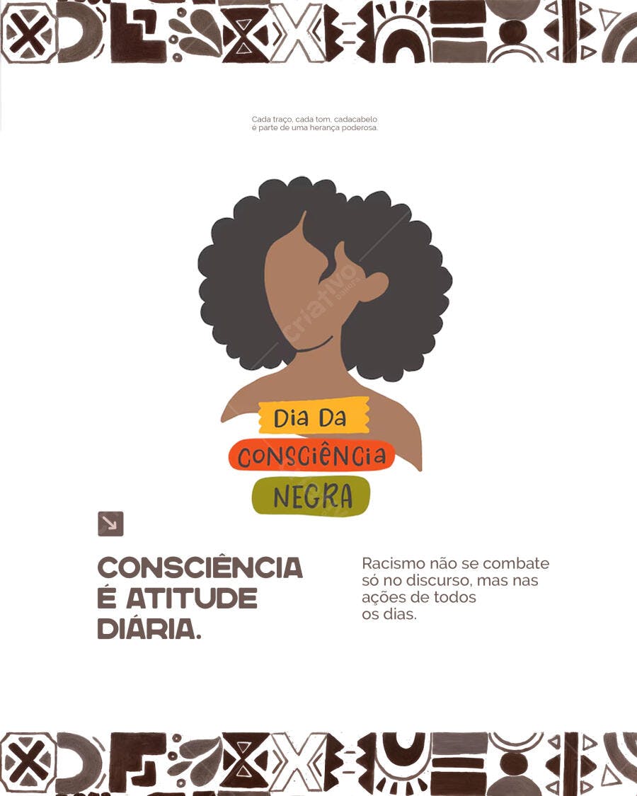 Flyer para Dia da Consciência Negra PSD Editável