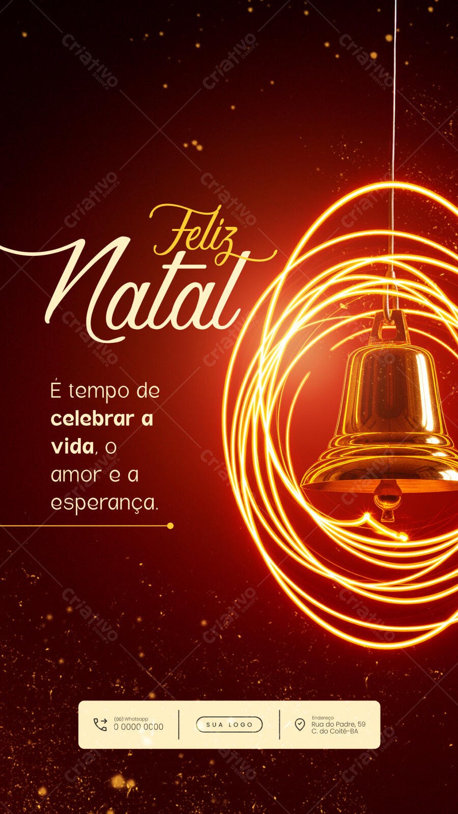 Flyer Natalino Feliz Natal PSD Editável