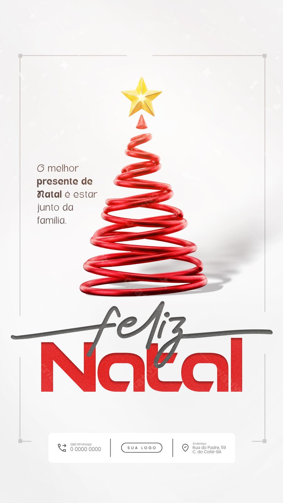 Flyer de Natal para Boas Festas PSD Editável