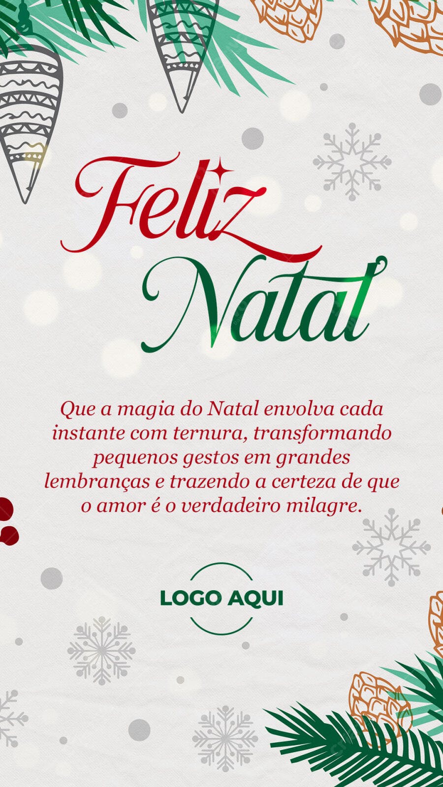Post de Natal para Feliz Natal e Boas Festas PSD Editável