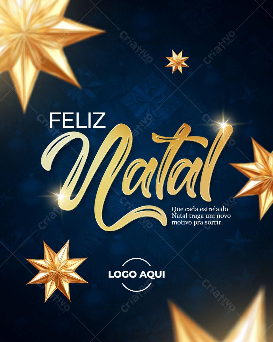 Post para Redes Sociais Feliz Natal PSD Editável