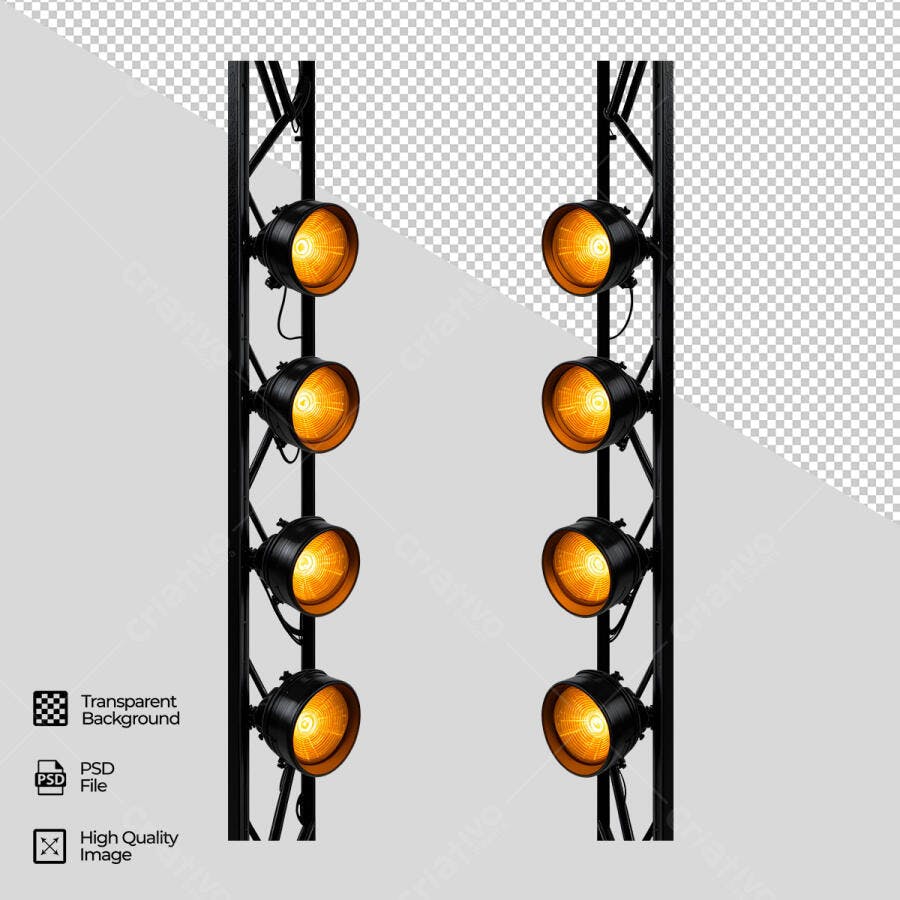 Recurso de Iluminação Palco para Shows e Festas PSD Editável