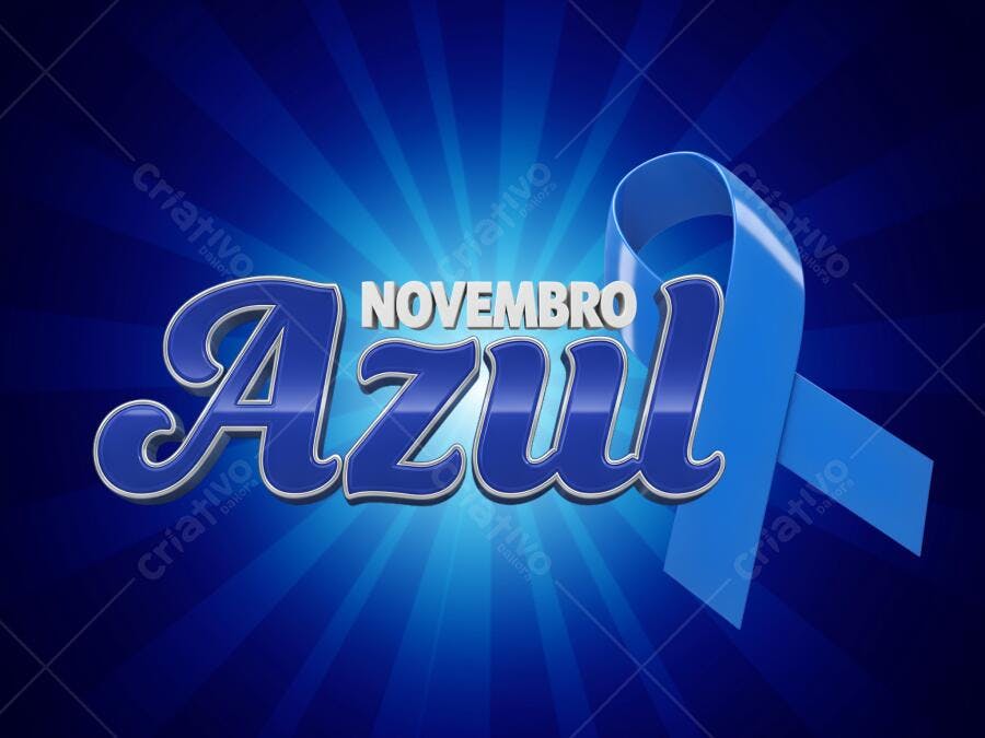 Post Instagram Novembro Azul Campanha Saúde Masculina PNG com fundo transparente