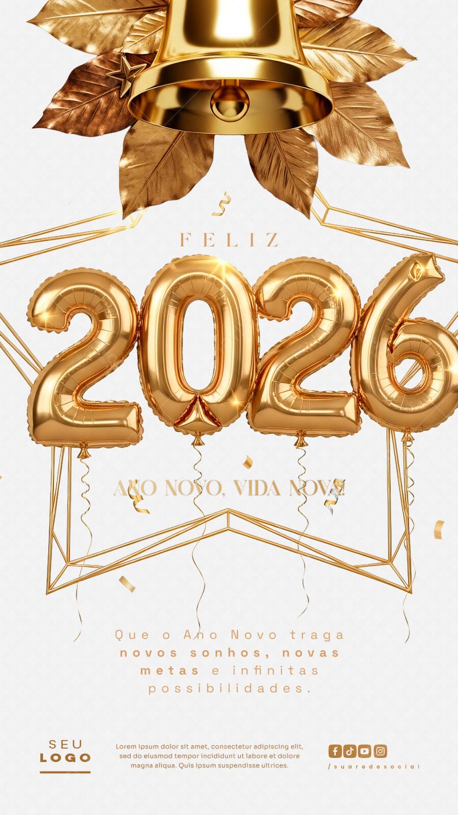 Flyer Ano Novo 2026 Psd Editável