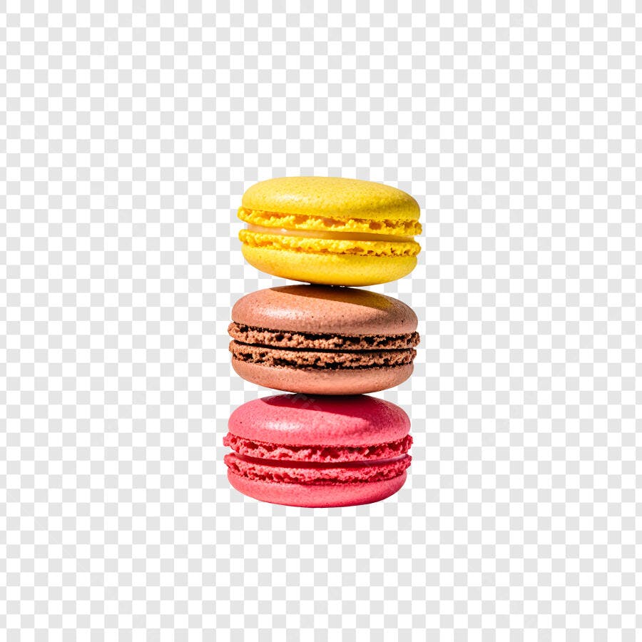 Elemento gráfico Macarons coloridos empilhados PNG com fundo transparente