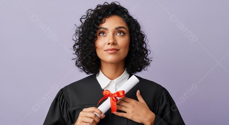 Jovem mulher indiana graduanda com diploma e toga preta celebrando conquista