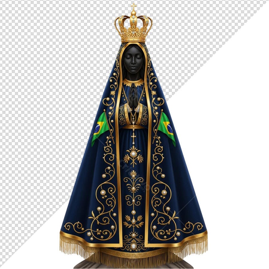 Ilustração Nossa Senhora Aparecida Padroeira do Brasil PSD Editável