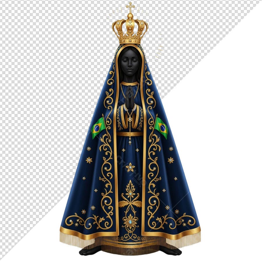 Imagem Nossa Senhora Aparecida Brasil para Eventos Católicos PSD Editável
