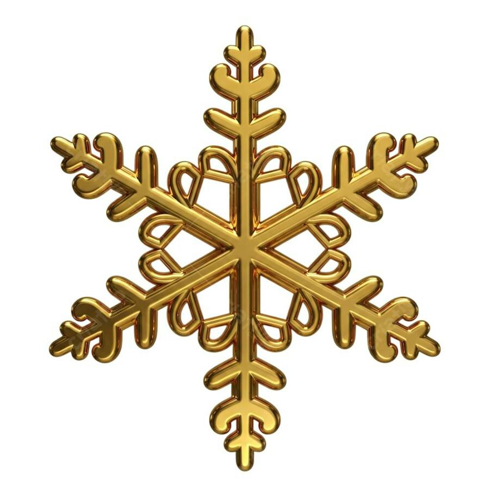 PNG Golden Snowflake Christmas Winter Holiday Element with Transparent ...