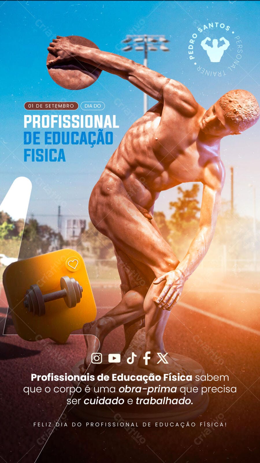 Flyer para Dia do Profissional de Educação Física PSD Editável