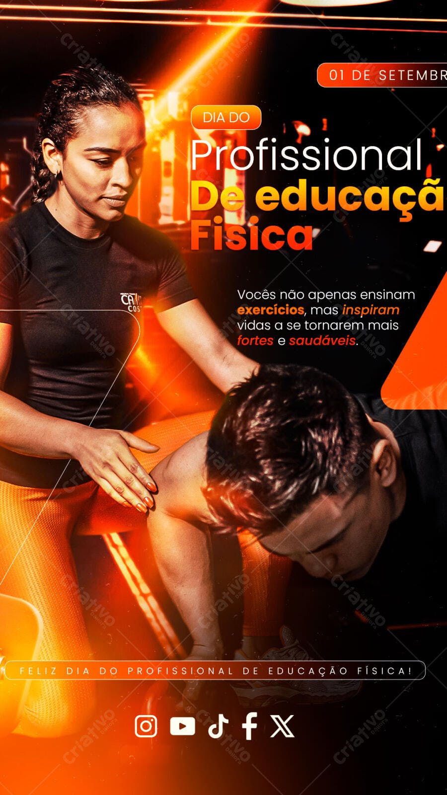 Flyer Dia do Profissional de Educação Física PSD Editável