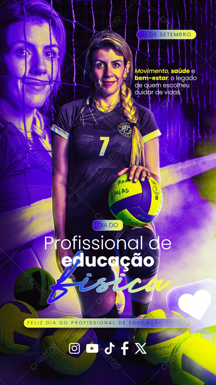 Flyer Dia do Profissional de Educação Física PSD Editável