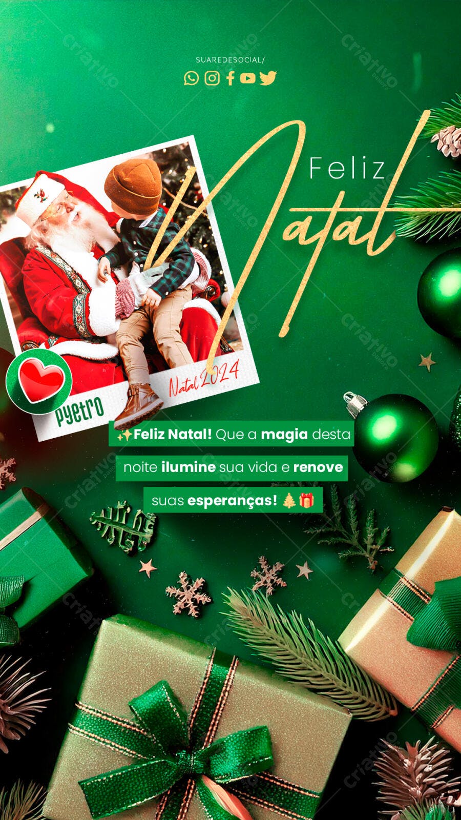 Story de Natal para Boas Festas PSD Editável