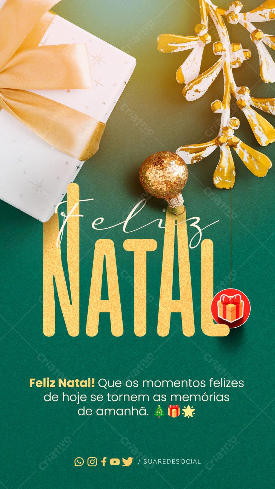 Post para Redes Sociais Feliz Natal PSD Editável