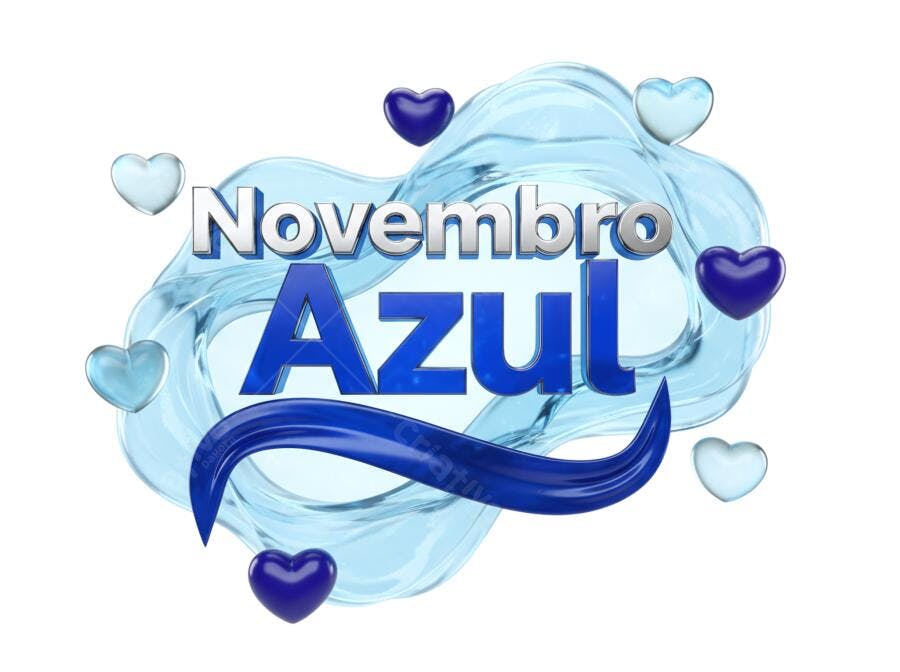 Post Social Media Novembro Azul Campanha Saúde Masculina PNG com fundo transparente