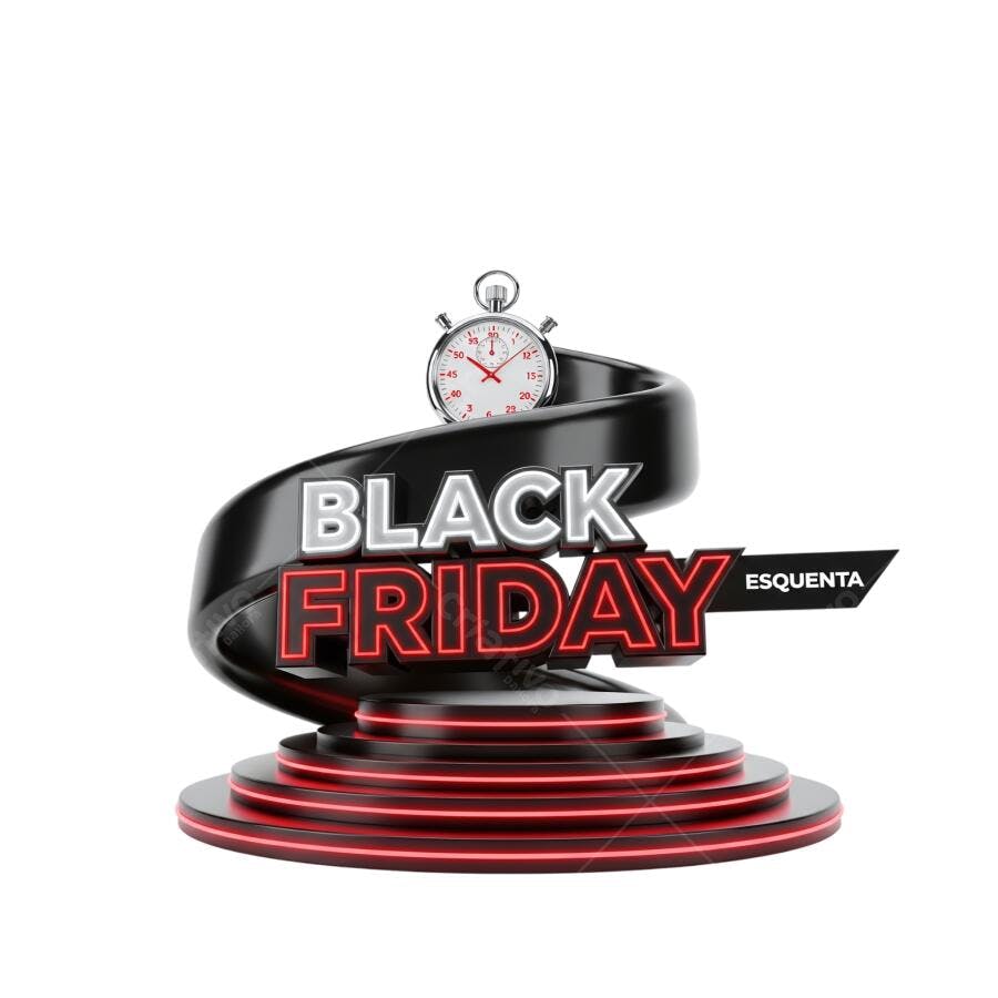 Gráfico Promocional Black Friday Esquenta Cronômetro PNG com fundo transparente
