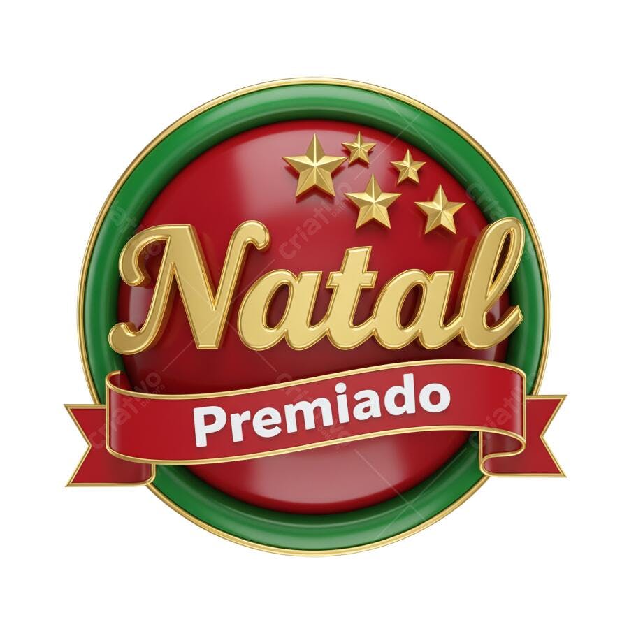 Selo Natal Premiado para promoção festiva PNG com fundo transparente