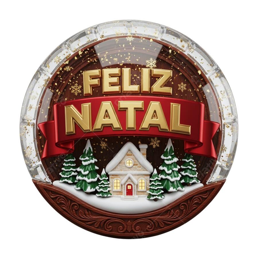 Selo Natal 25 de Dezembro dourado e vermelho PNG com fundo transparente