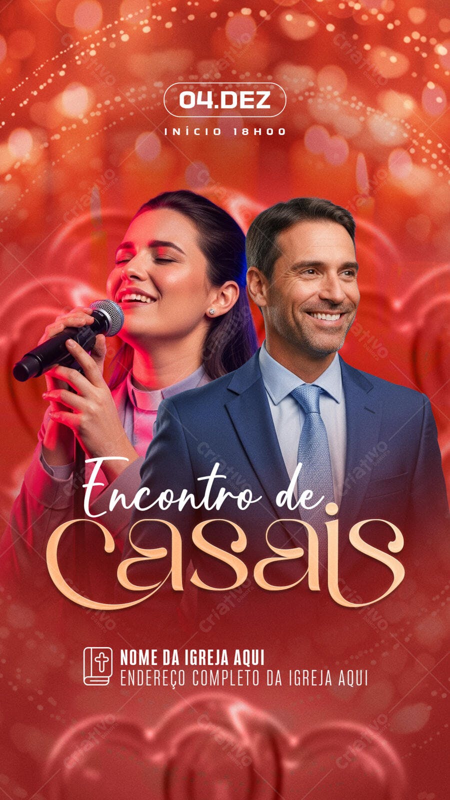 Flyer Encontro de Casais PSD Editável