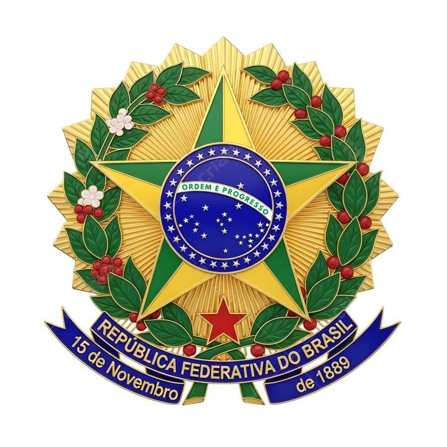 Brasão da República Federativa do Brasil Selo Oficial PNG com fundo transparente