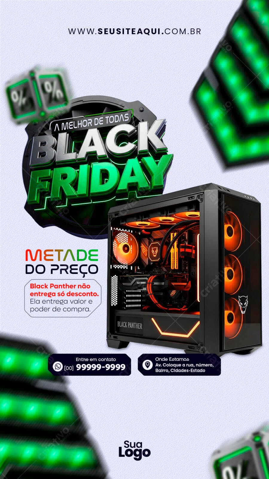Flyer Black Friday PC Gamer Computador PSD Editável