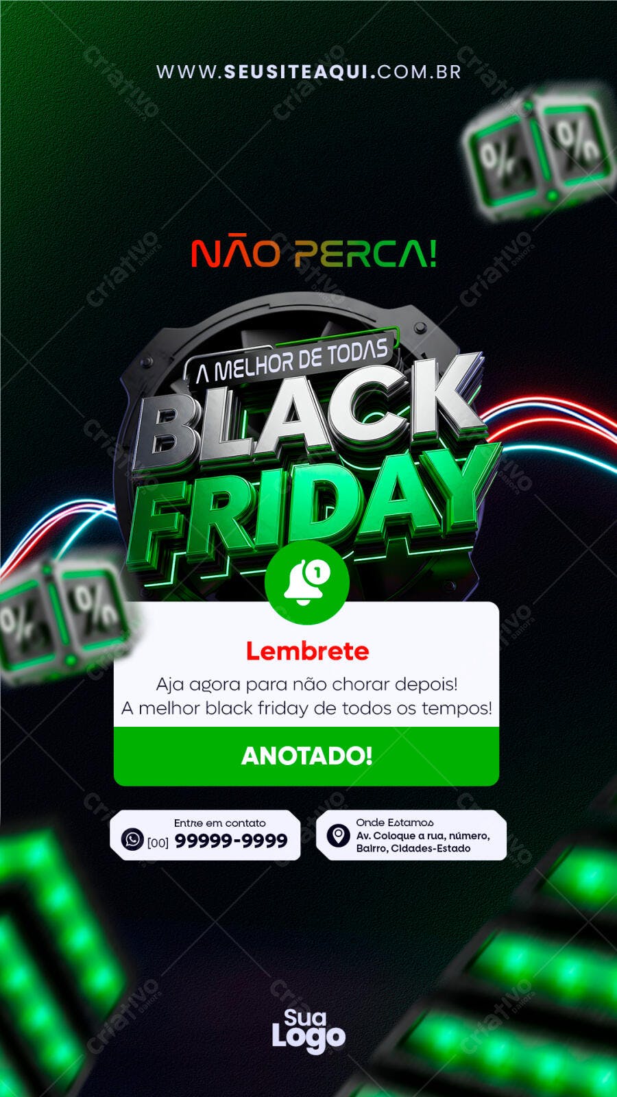 Flyer Black Friday Não Perca PSD Editável