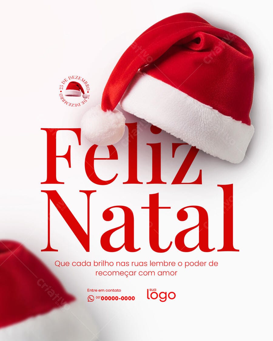 Flyer Feliz Natal 25 de Dezembro PSD Editável