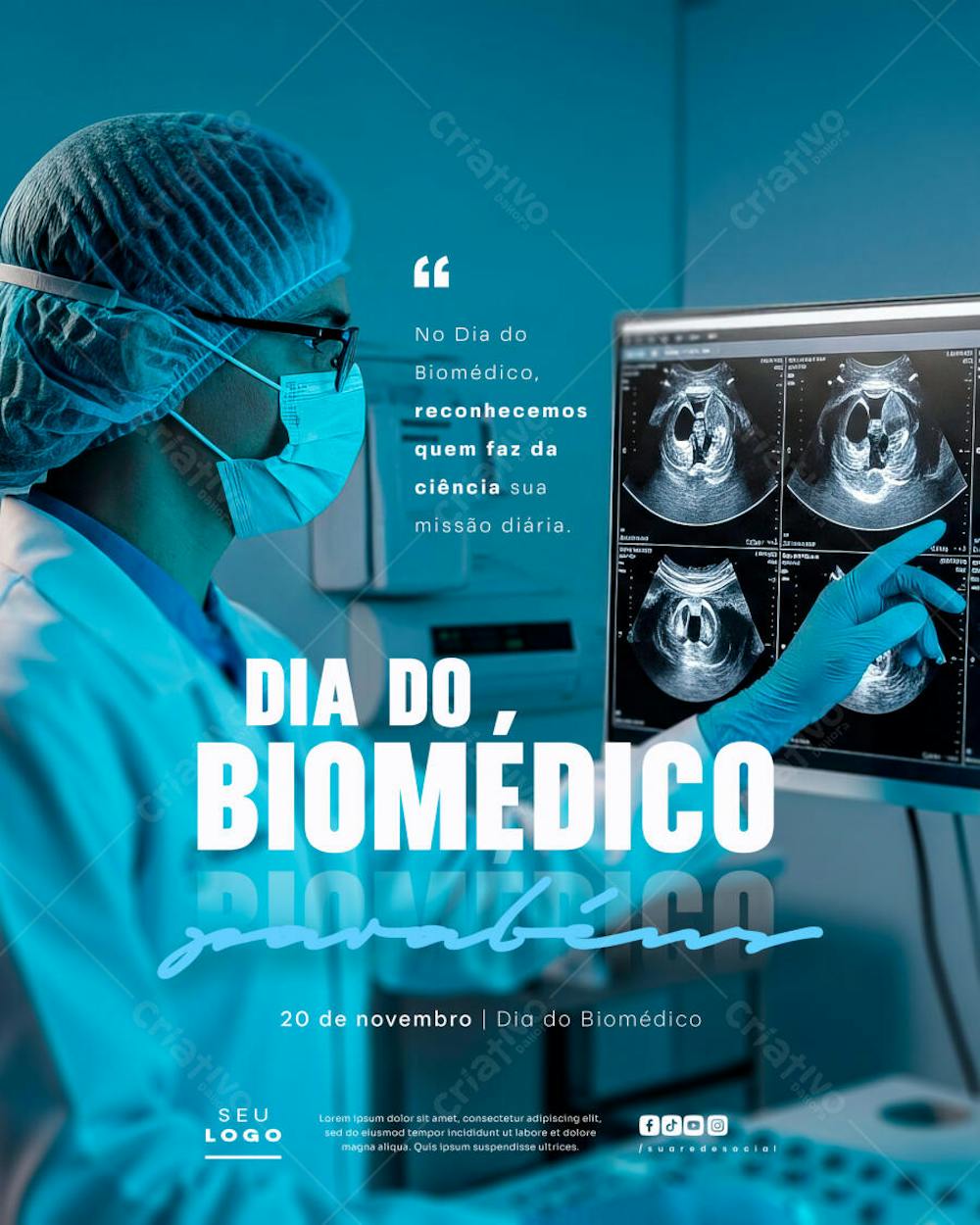 Flyer Dia do Biomédico Profissional da Saúde PSD Editável | PSD Premium ...