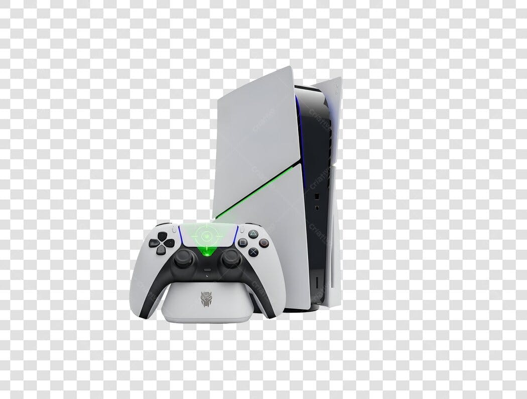 Conteúdo Social Media Console PlayStation 5 Controle DualSense PNG com fundo transparente