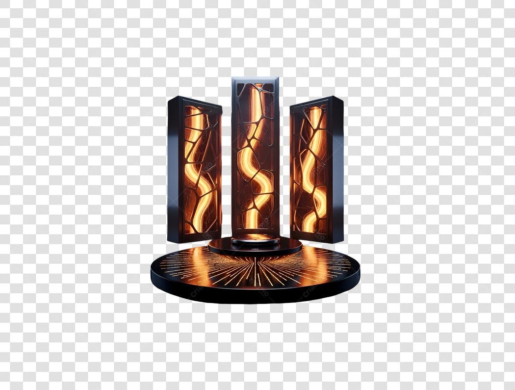 Elemento Gráfico Abstrato Luz Laranja Preto Moderno PNG com fundo transparente